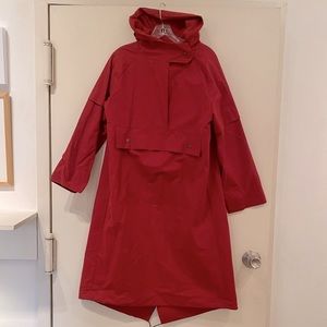 Long and light shell jacket in cheery red by Locker Room.